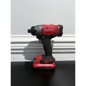 Craftsman CMCF800 1/4" Impact Driver w/ 20 V Battery, NO CHARGER - Red & Black